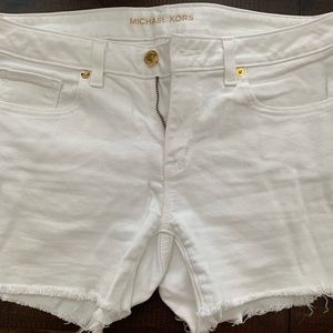 Michael Kors cutoff white shorts